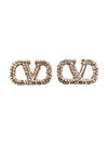 Aretes "VLogo Signature crystal-embellished stud earrings"