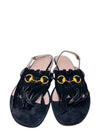 Sandalias "Suede Fringe Trim Accent Gladiator Sandals"