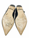 Baletas "Rockstud Pebbled Calfskin Black Ballet Flats"