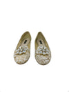 Baletas "Lace Pattern Crystal Embellishments Ballet Flats"