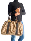Cartera "Large GG Canvas Interlocking G Tote"