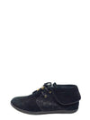 Botines "Beige Suede Monogram Moccasin Boot"