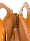 Bolso "Canvas Smooth Calfskin Two Tone Mini Pocket Bag Natural Malt Brown"
