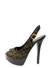 Sandalias "Tobacco Zucca Canvas Platform Slingback Sandals"