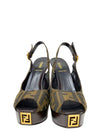 Sandalias "Tobacco Zucca Canvas Platform Slingback Sandals"