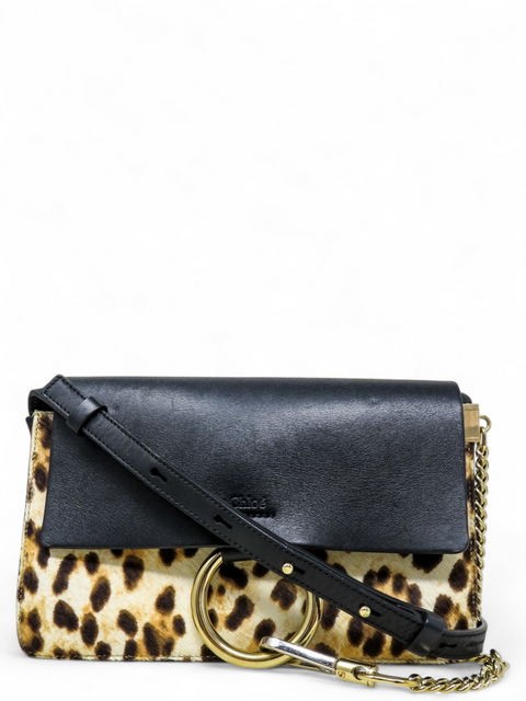 Bolso "Pony Hair Leopard Print Small Faye"