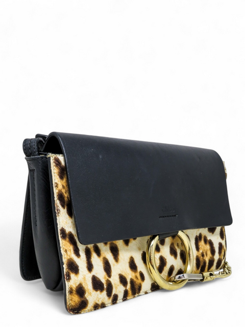 Bolso "Pony Hair Leopard Print Small Faye"