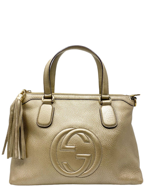 Bolso "Pebbled Calfskin Small Soho Top Handle Bag"