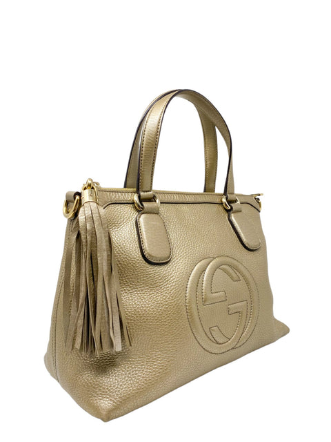 Bolso "Pebbled Calfskin Small Soho Top Handle Bag"