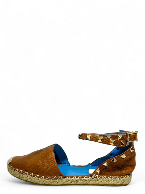Espadrilles "Rockstud Accents Leather D'Orsay Flats"