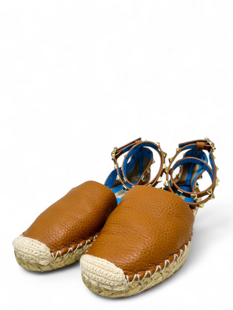 Espadrilles "Rockstud Accents Leather D'Orsay Flats"