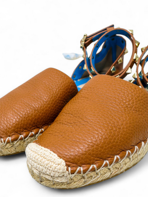 Espadrilles "Rockstud Accents Leather D'Orsay Flats"