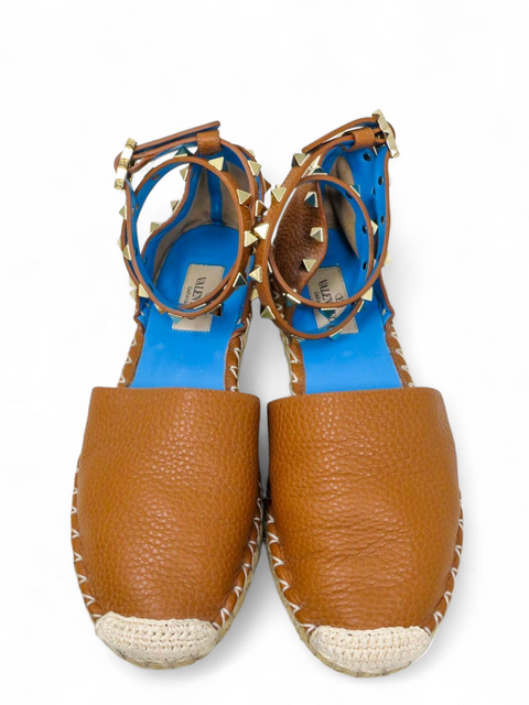 Espadrilles "Rockstud Accents Leather D'Orsay Flats"