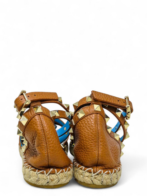 Espadrilles "Rockstud Accents Leather D'Orsay Flats"