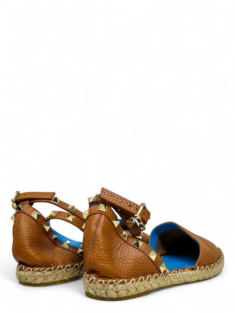 Espadrilles "Rockstud Accents Leather D'Orsay Flats"