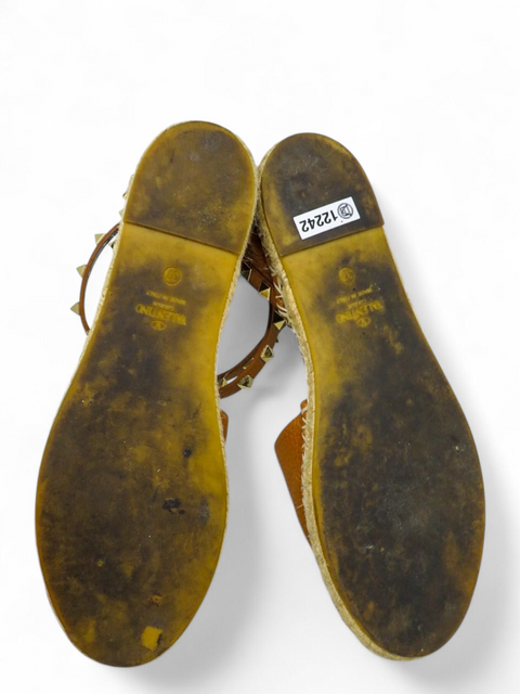 Espadrilles "Rockstud Accents Leather D'Orsay Flats"