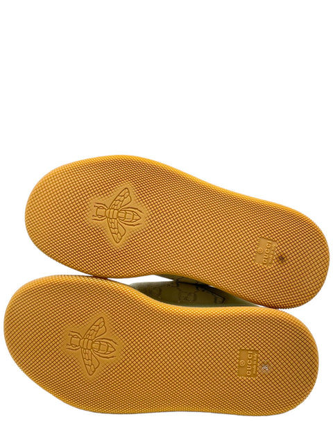 Tenis "Screener rubber, leather and metallic canvas-jacquard sneakers"