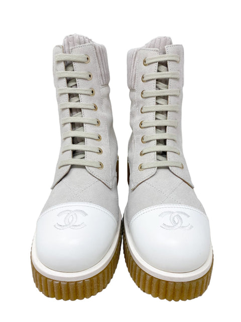 Botas "2020 Interlocking CC Logo Combat Boots"