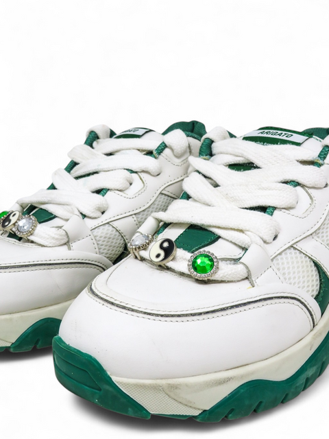 Tenis "White & Green Catfish Lo Sneakers V200"