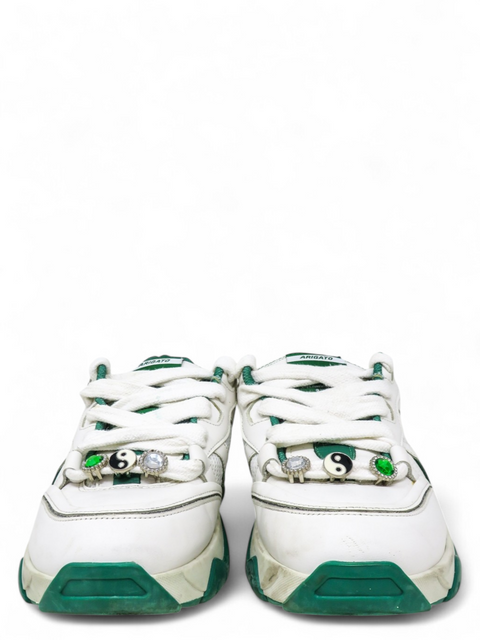 Tenis "White & Green Catfish Lo Sneakers V200"