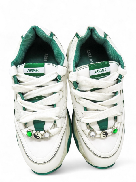 Tenis "White & Green Catfish Lo Sneakers V200"
