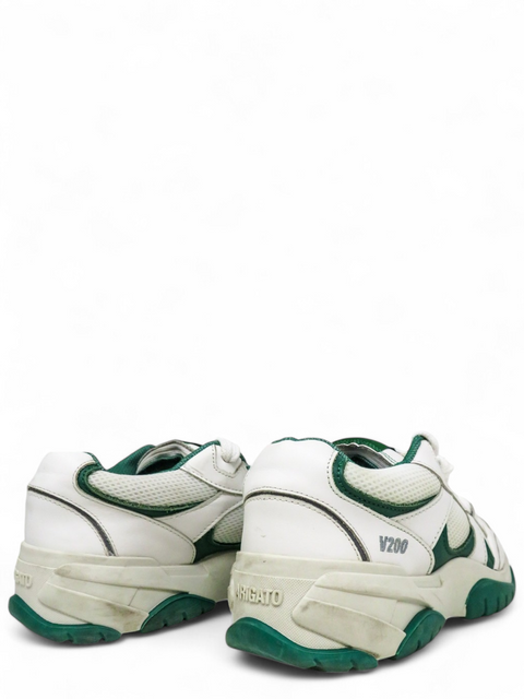 Tenis "White & Green Catfish Lo Sneakers V200"