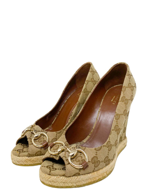 Plataformas "GG Canvas Printed Espadrilles"