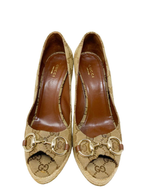 Plataformas "GG Canvas Printed Espadrilles"