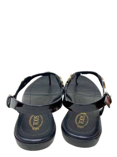 Sandalias "Patent Leather T-Strap Sandals"