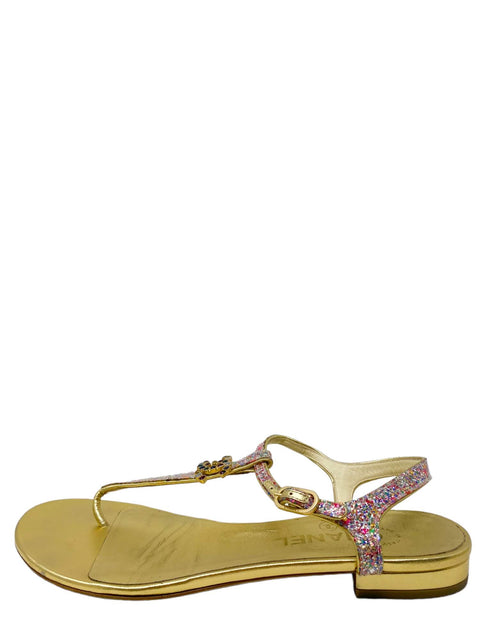 Sandalias "CC Star Logo T Strap Flat Sandal"