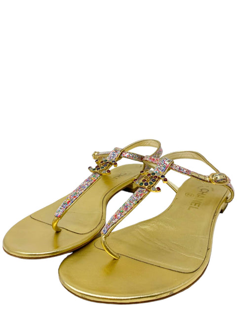Sandalias "CC Star Logo T Strap Flat Sandal"