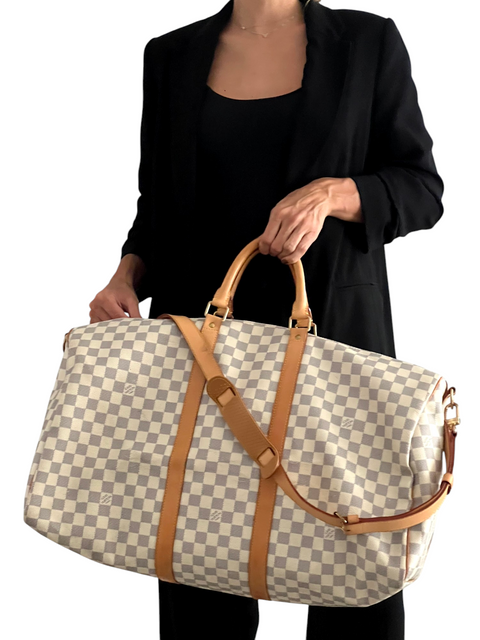 Bolso "Damier Azur Keepall Bandoulière 55"