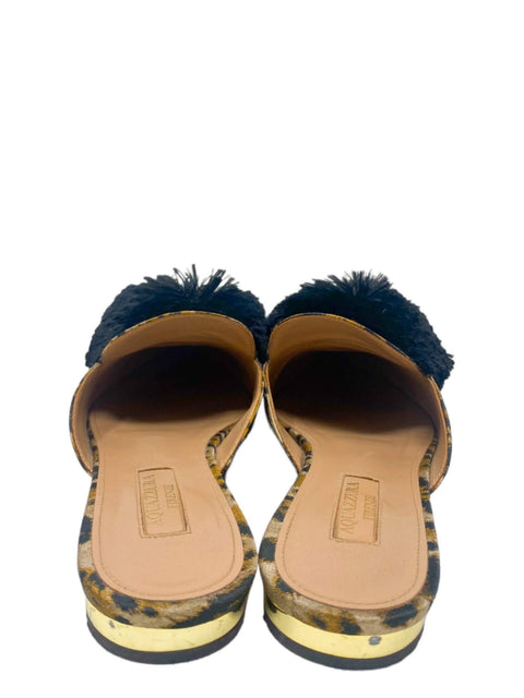 Mules "Powder Puff Flat in Jacquard Leopard"