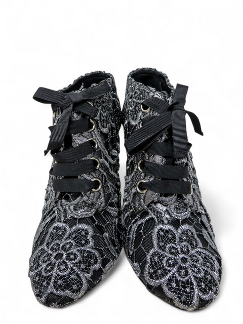 Botines "Vally Embellished Macramé Ankle Boots"