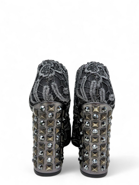 Botines "Vally Embellished Macramé Ankle Boots"