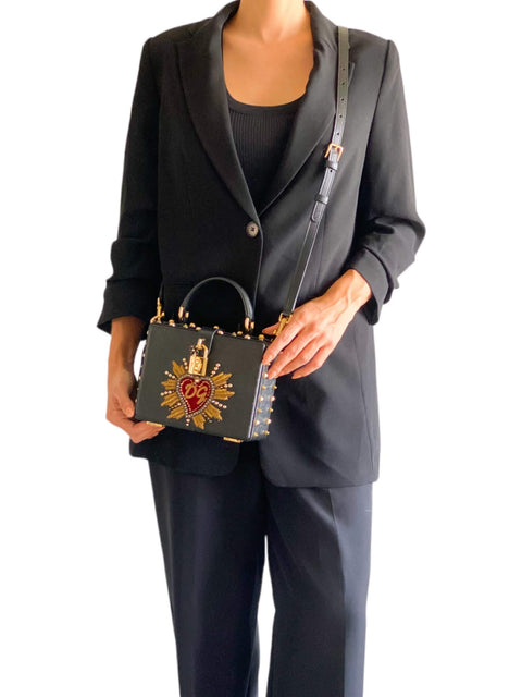 Bolso "Dolce Box Bag In Dauphine Calfskin With Patch Heart"