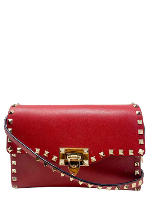 Bolso "Small Rockstud Grainy Calfskin Crossbody Bag"