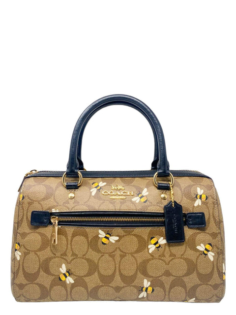 Bolso "Rowan Satchel In Signature Canvas With Bee Print"