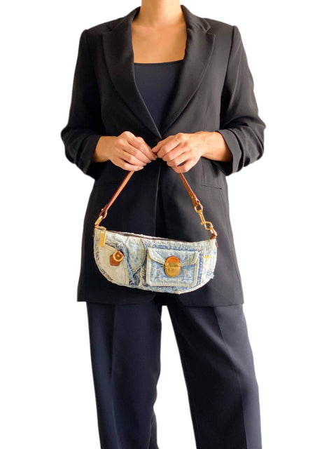 Bolso "Monogram Denim Patchwork Pouchy Bag"