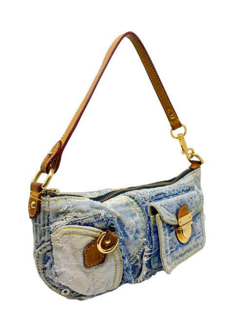 Bolso "Monogram Denim Patchwork Pouchy Bag"
