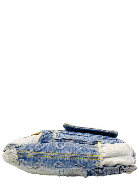 Bolso "Monogram Denim Patchwork Pouchy Bag"