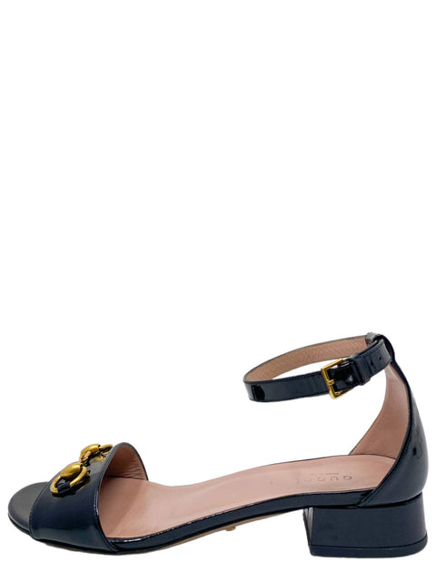 Sandalias "Horsebit Accent Patent Leather Sandals"