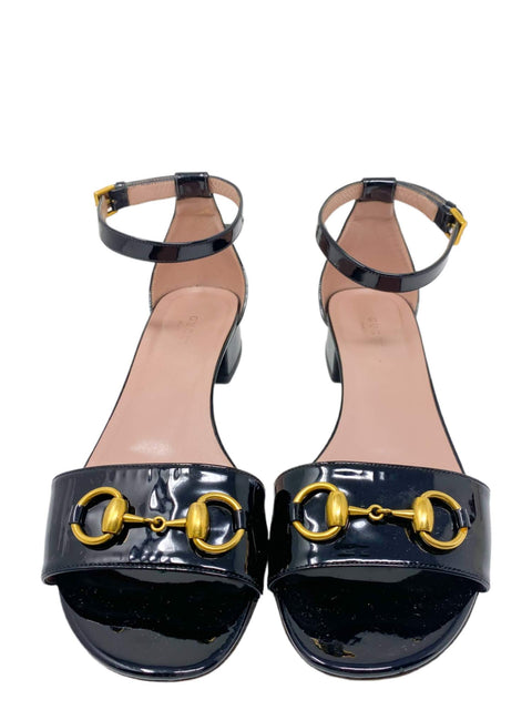 Sandalias "Horsebit Accent Patent Leather Sandals"