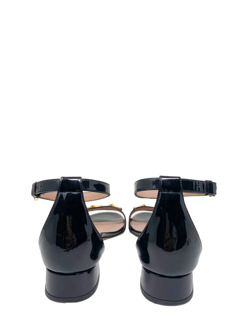 Sandalias "Horsebit Accent Patent Leather Sandals"