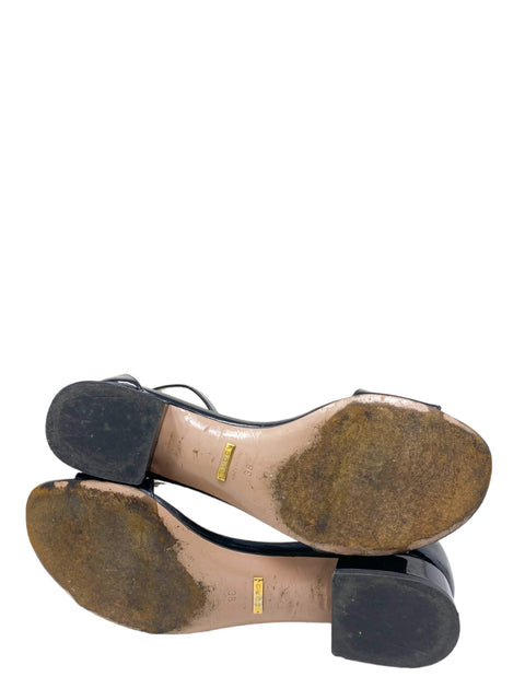 Sandalias "Horsebit Accent Patent Leather Sandals"