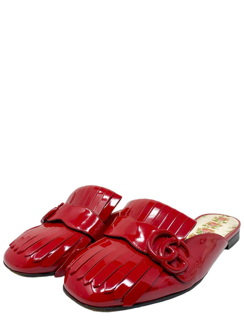 Mules "Running GG Logo Patent Leather Mules""