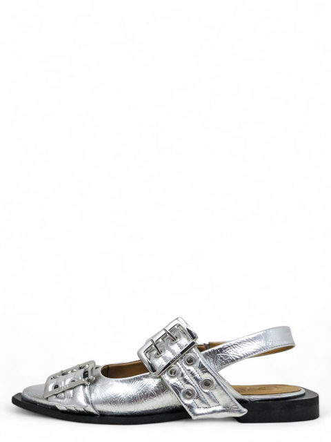 Baletas "Silver Buckle Ballerina Ballet Flats"