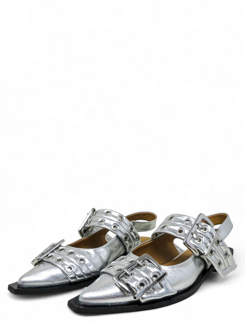Baletas "Silver Buckle Ballerina Ballet Flats"