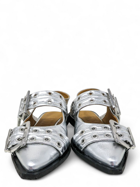 Baletas "Silver Buckle Ballerina Ballet Flats"