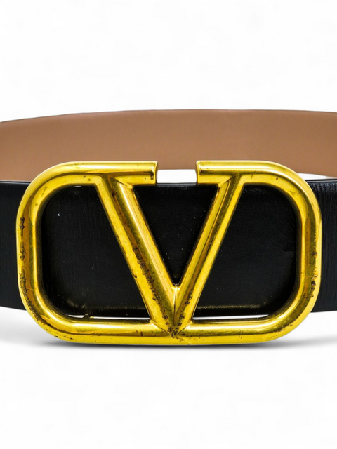 Correa "Reversibe VLogo Signature Belt In Glossy Calfskin"